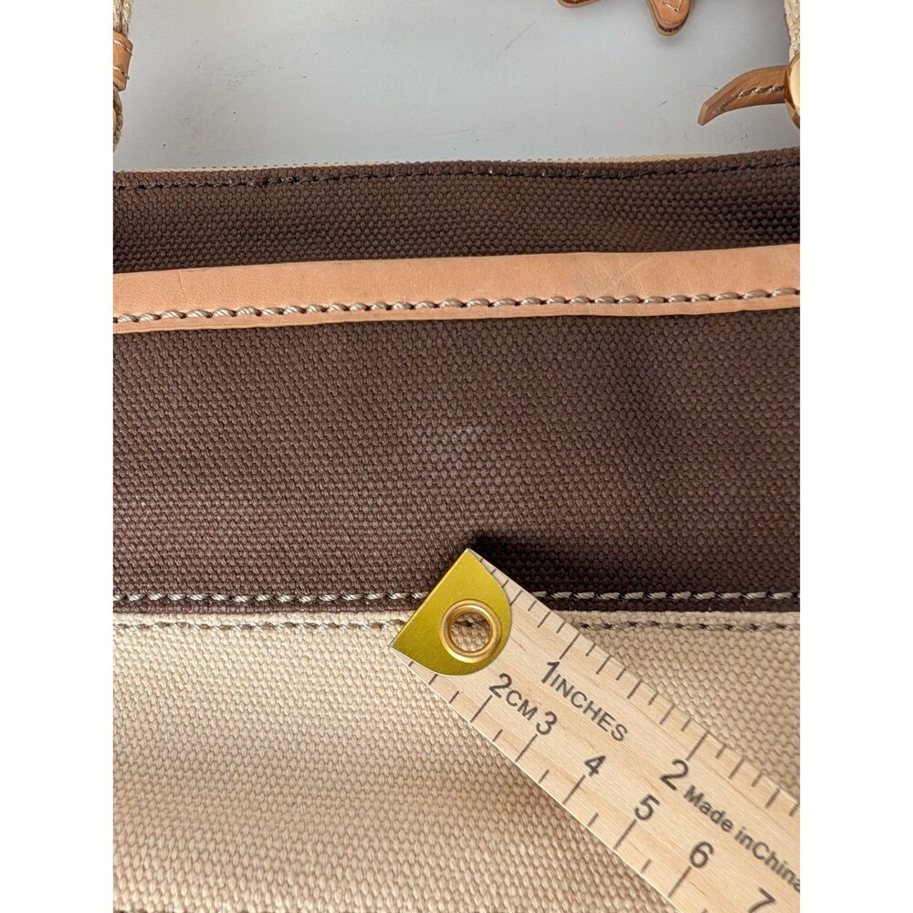 Brighton Purse Windstar “Windy” Brown Black Stripe Canvas Shoulder Bag Charms - Picture 11 of 16